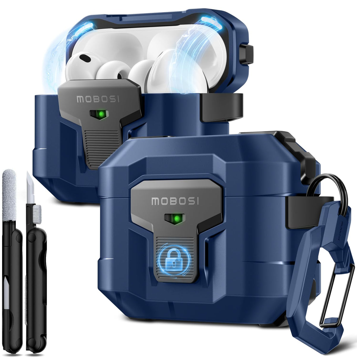 MOBOSI AirPods Pro 3 case with drop-proof lock for secure protection