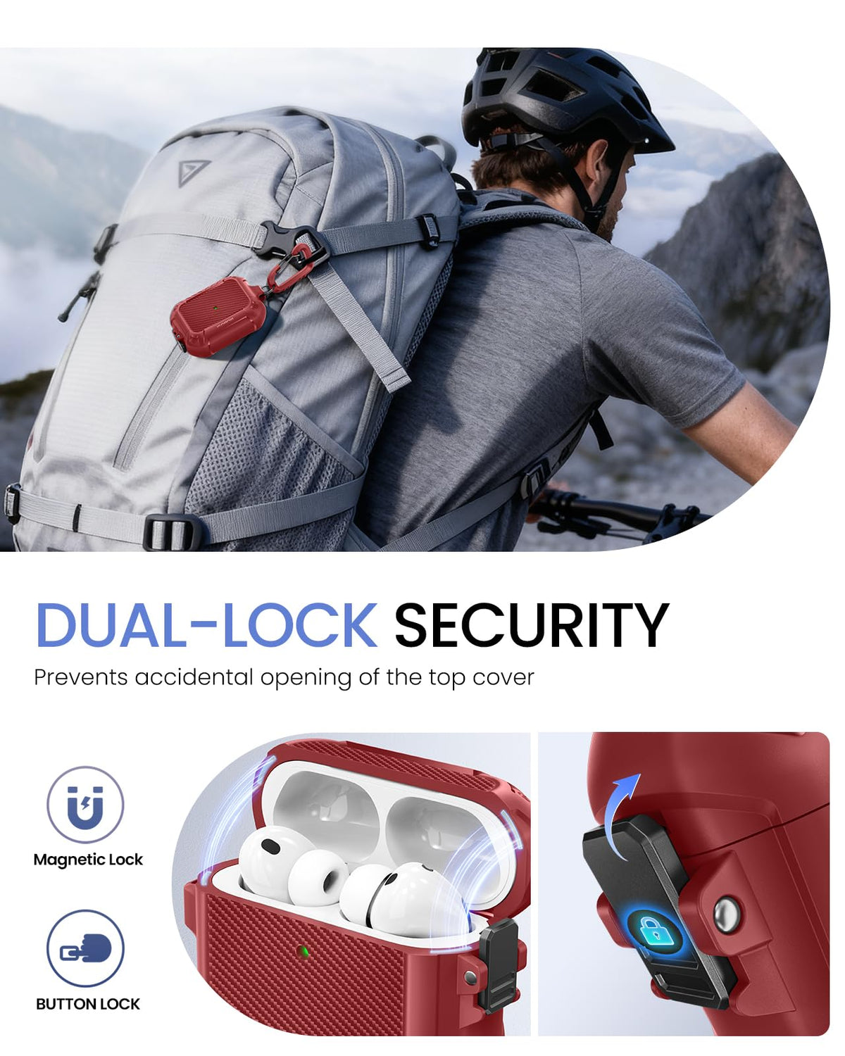 MOBOSI AirPods Pro 3 case dual-layer design protects from drops