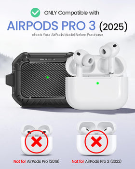 Dual-layer shockproof MOBOSI case protecting AirPods Pro 3 charging case