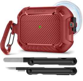 MOBOSI AirPods Pro 3 case front view shows rugged protection