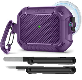 MOBOSI AirPods Pro 3 case in purple offering full coverage protection.
