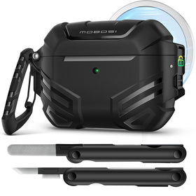 MOBOSI AirPods Pro 3 case lock closeup shows secure closure.