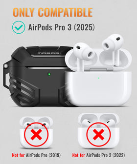 MOBOSI AirPods Pro 3 case lock closeup with quick-release access.