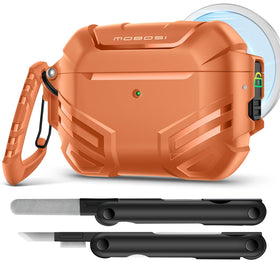 MOBOSI AirPods Pro 3 case with lock, front view for on-the-go protection.