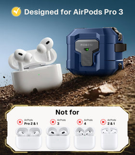 MOBOSI AirPods Pro 3 case with MagSafe compatibility for easy charging