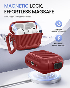 MOBOSI AirPods Pro 3 case open lid for easy access and MagSafe alignment