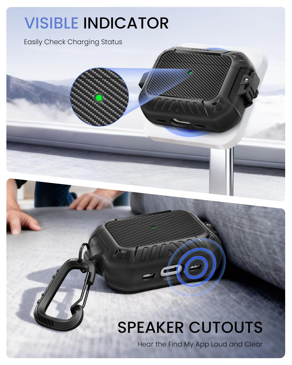 Precise cutouts on MOBOSI case ensure accessible ports and responsive buttons