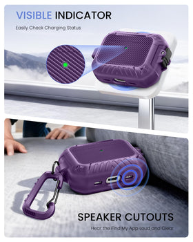 MOBOSI case supports wireless Qi charging or wired USB-C/Lightning charging.
