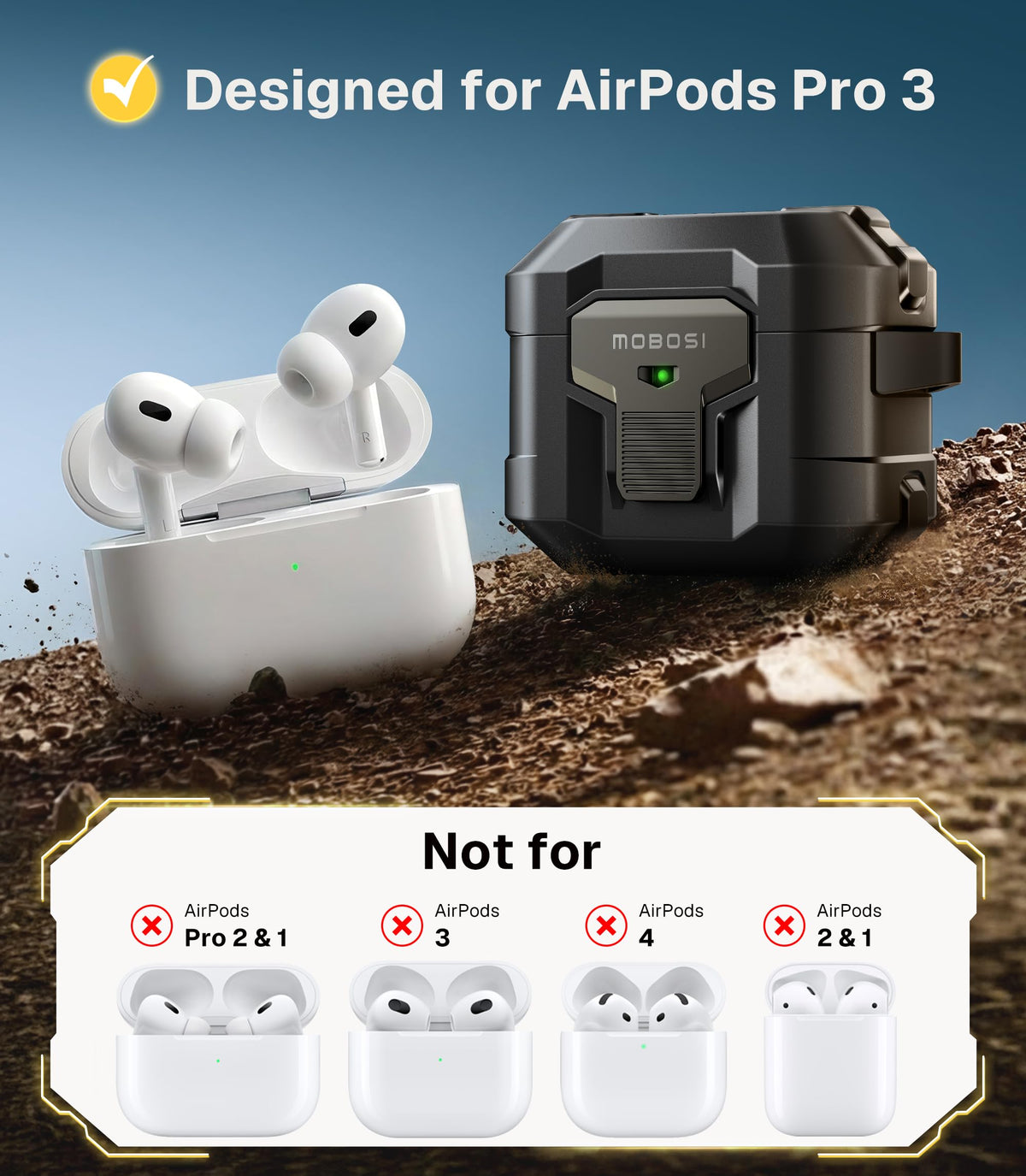 MOBOSI AirPods Pro 3 cleaning kit keeps tiny crevices clean