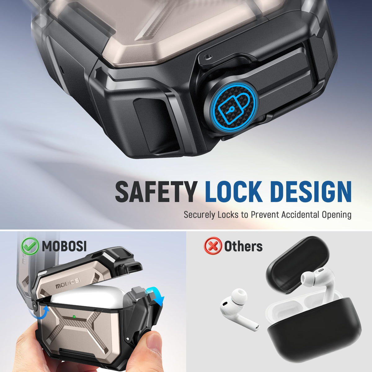 MOBOSI case with kickstand propping phone in landscape for hands-free viewing