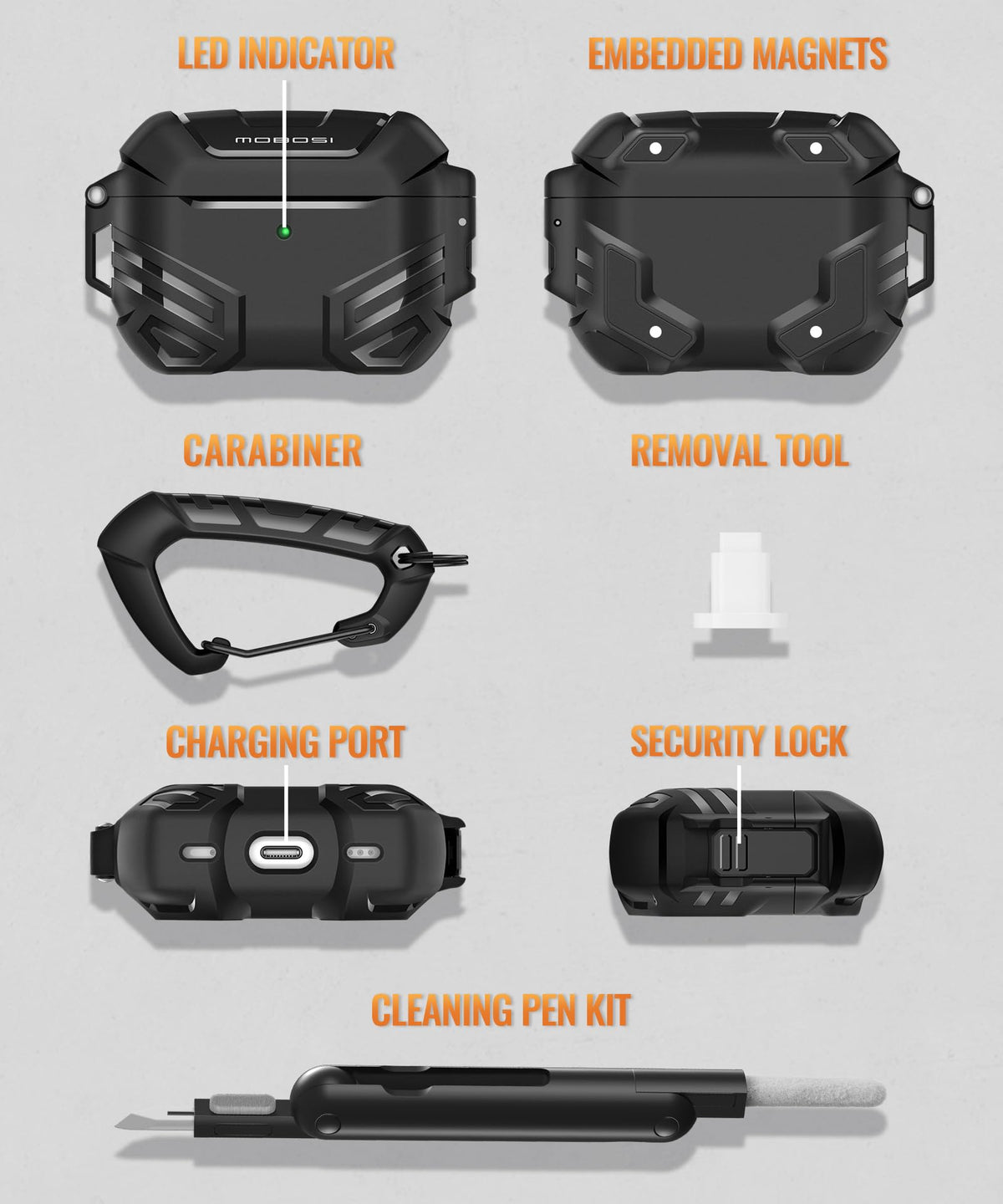 MOBOSI MagSafe-compatible fit aligns with accessories.