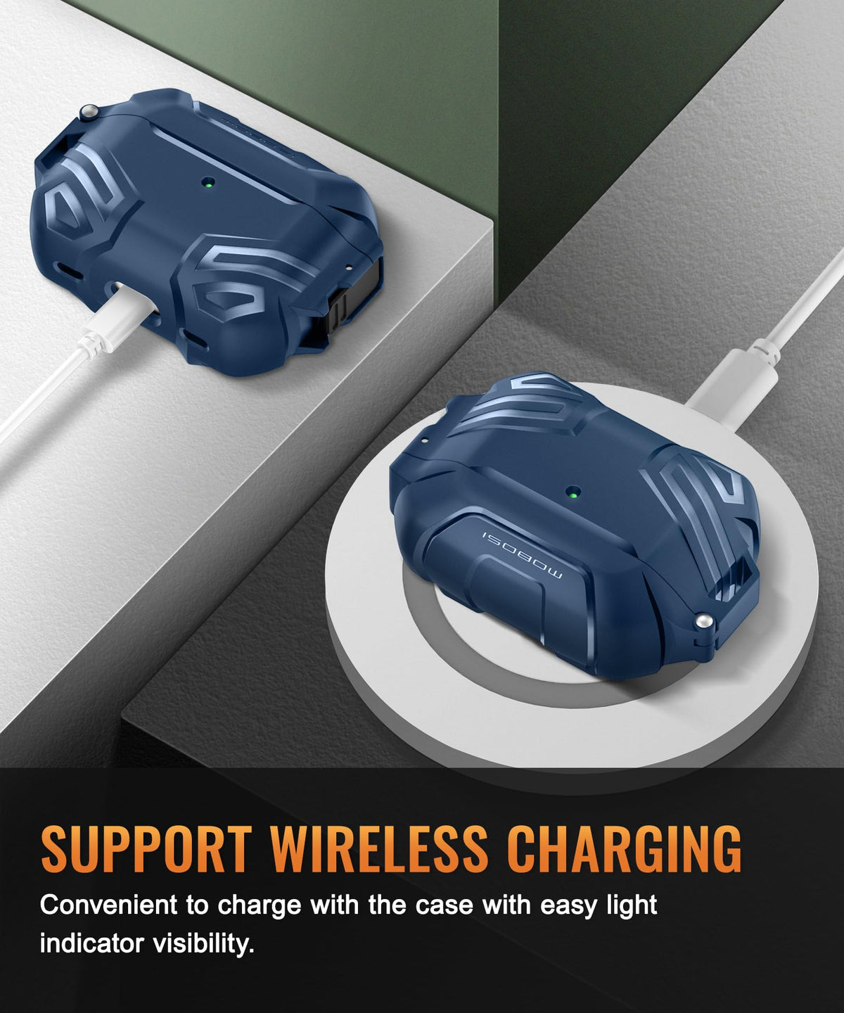 Mobosi AirPods Pro 3 secure-lock-clip prevents lid detachment during use