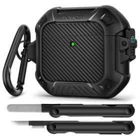 MOBOSI AirPods 4 Case front view highlights rugged protection and a sleek finish.