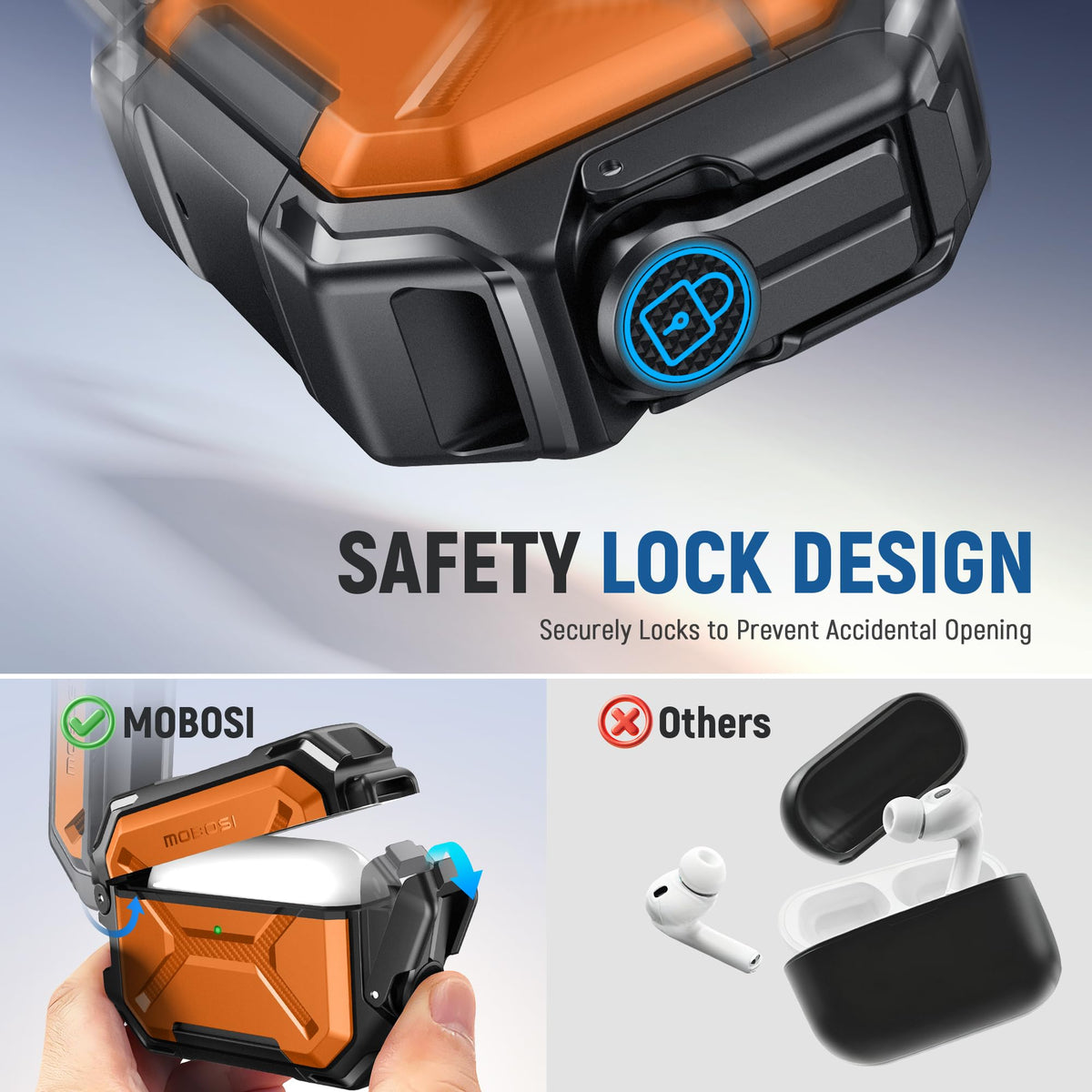 MOBOSI built-in kickstand in use for hands-free viewing benefit