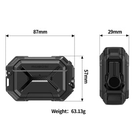 MOBOSI built-in kickstand supporting AirPods case for hands-free viewing