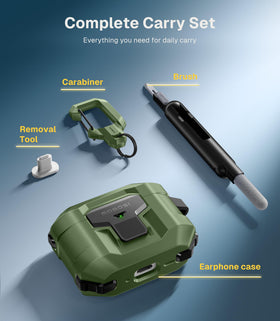 MOBOSI clipped to backpack strap showing outdoor-ready secure carry benefit