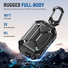 MOBOSI textured shell close-up showing rugged hinge and impact resistance
