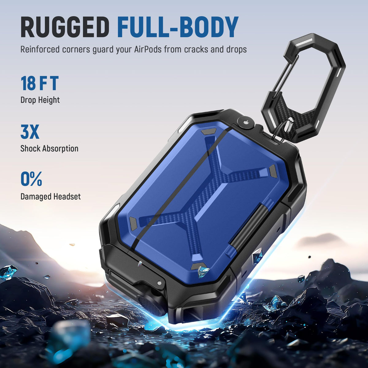 MOBOSI case submerged in water during test, confirms IP68 waterproof protection benefit