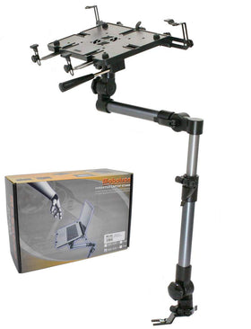 Mobotron MS-526 laptop deck with extended bracket secures 10–17 inch laptops.