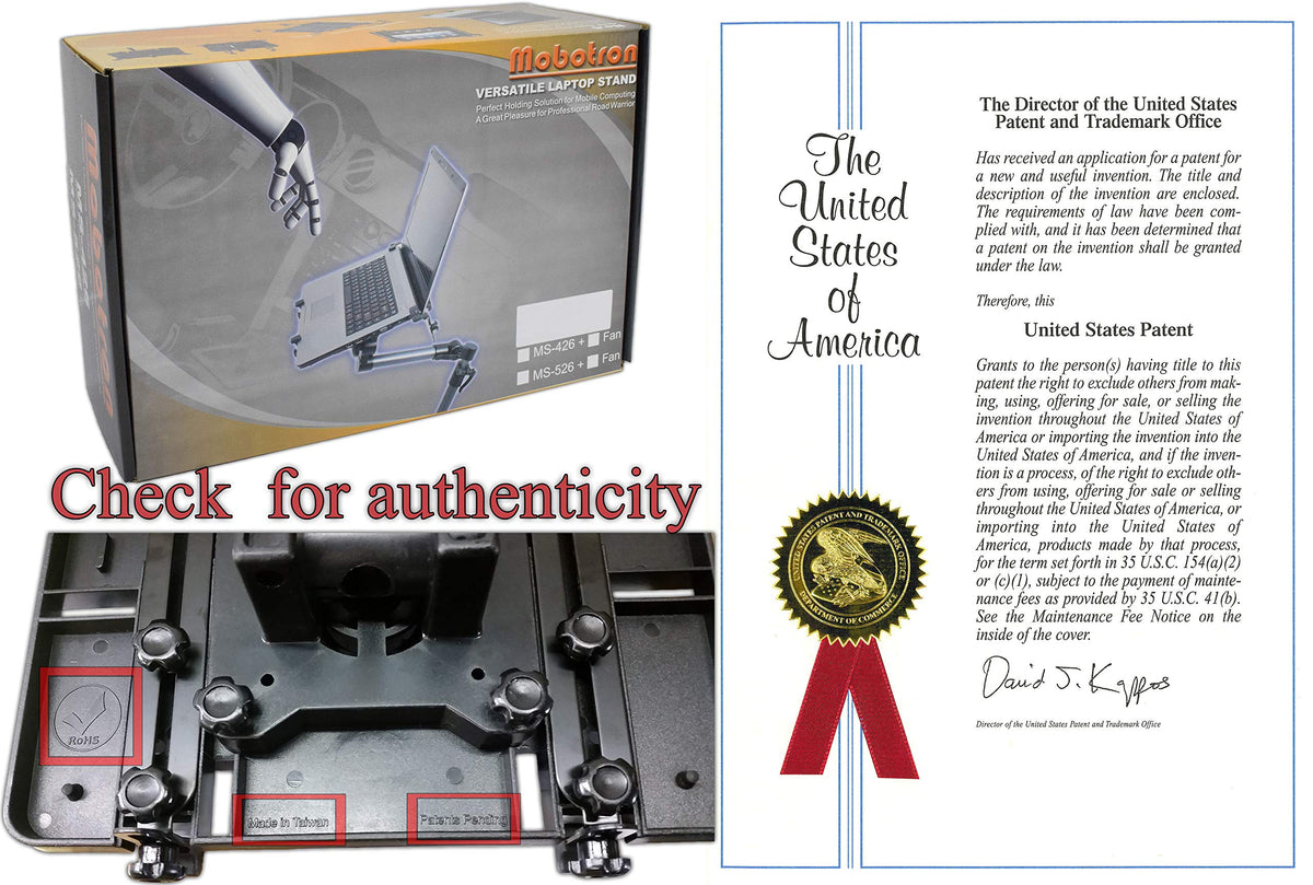 Mobotron MS-526 no-drilling installation highlights fast, tool-free setup.
