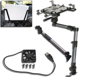 Mobotron MS-526B side view shows secure in-car laptop mounting.