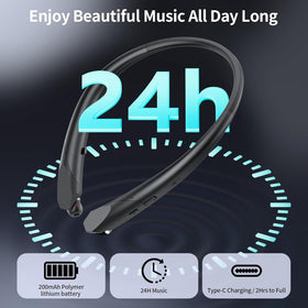 MOCANIO 24-hour battery life supports all-day listening on commutes and workouts.