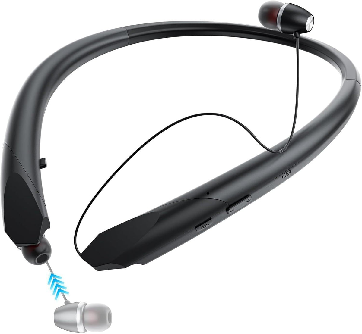 MOCANIO Bluetooth neckband headphones with a slim design for immersive sound during workouts.