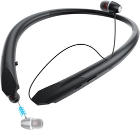 MOCANIO Bluetooth neckband headphones with a slim design for immersive sound during workouts.