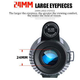 MOCANIO IPX7 waterproof monocular for rugged outdoor use