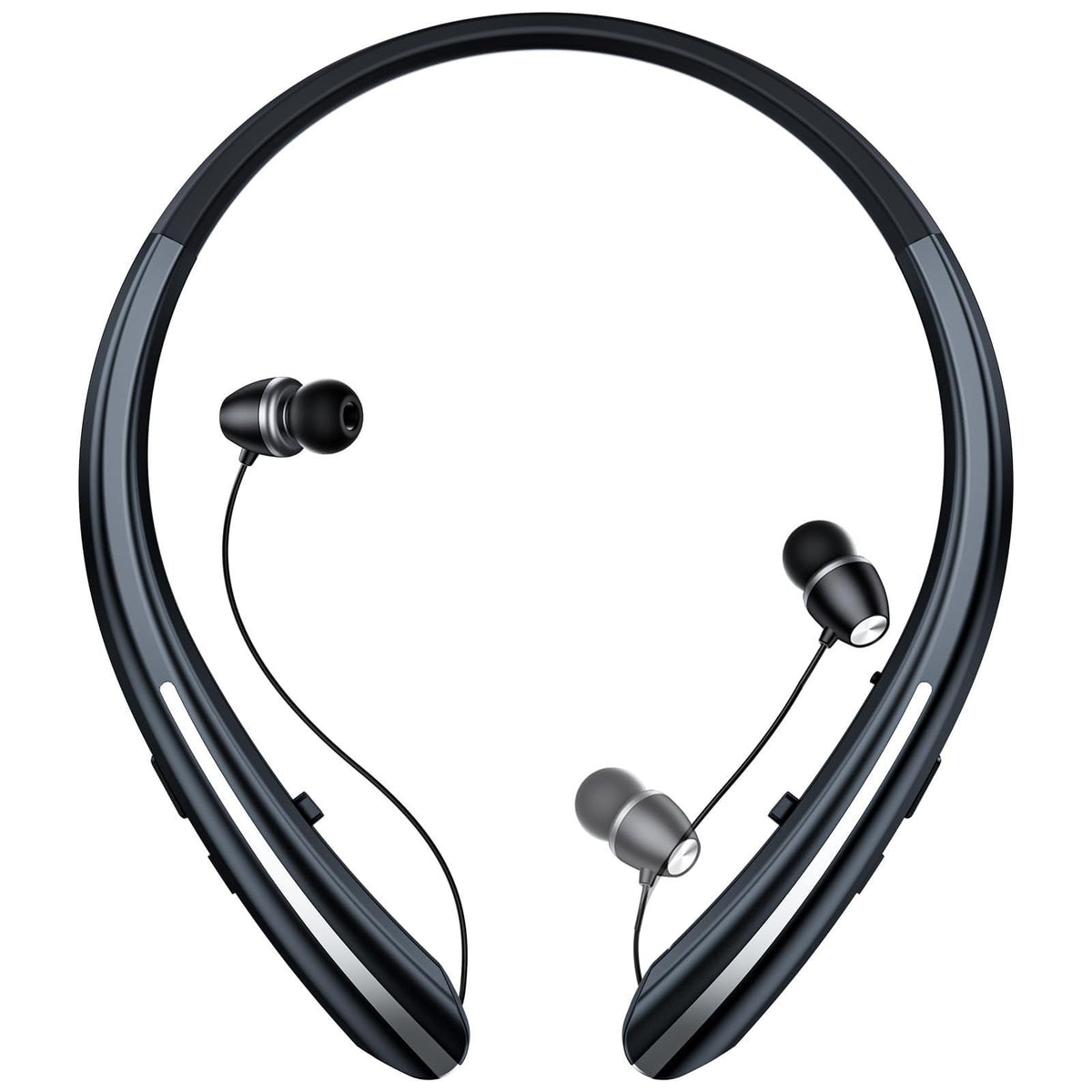 MOCANIO neckband headphones with wearable-fit design for workouts.
