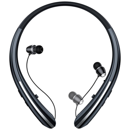 MOCANIO neckband headphones with wearable-fit design for workouts.