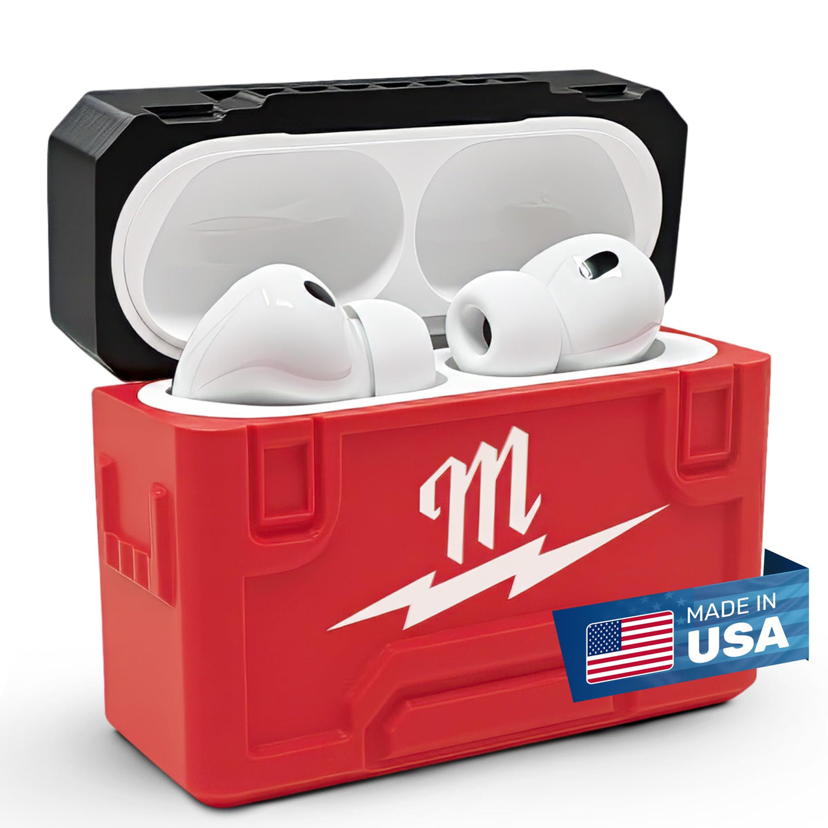 MODOUT AirPod Pro 3 Case in Milwaukee Packout style for secure on-site storage.