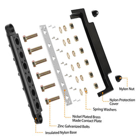 MOFEEZ 48V DC, 250A rated block ideal for vehicle electrical circuits.