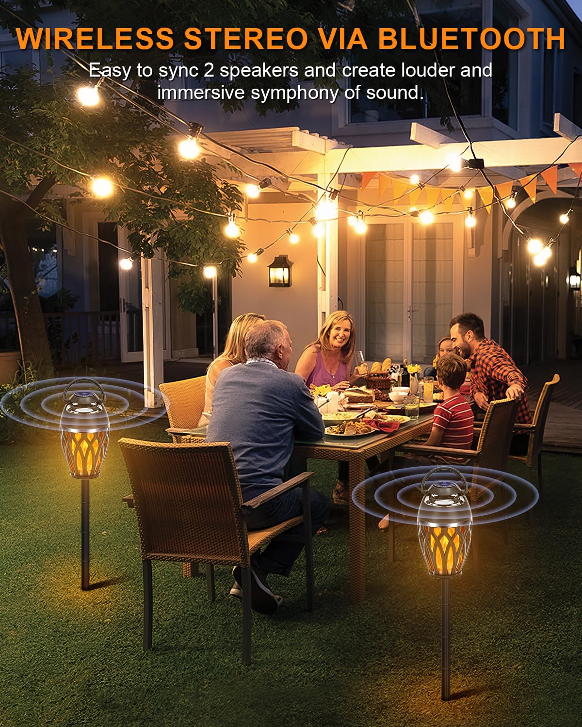 MOFOKEAY close-up of LED flame flicker effect, creates warm ambient lighting