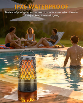 MOFOKEAY IPX6 waterproof speaker handles rain and splashes during outdoor activities