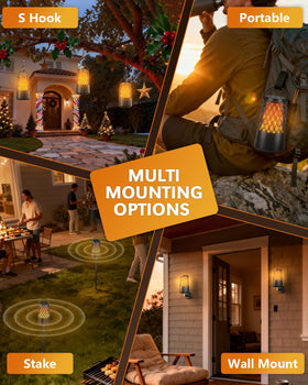 MOFOKEAY wall-mount bracket included for quick porch decor and sound setup