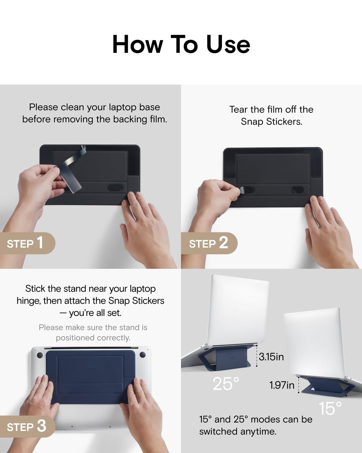 Compact yet heavy-duty design supports laptops up to 16 inches