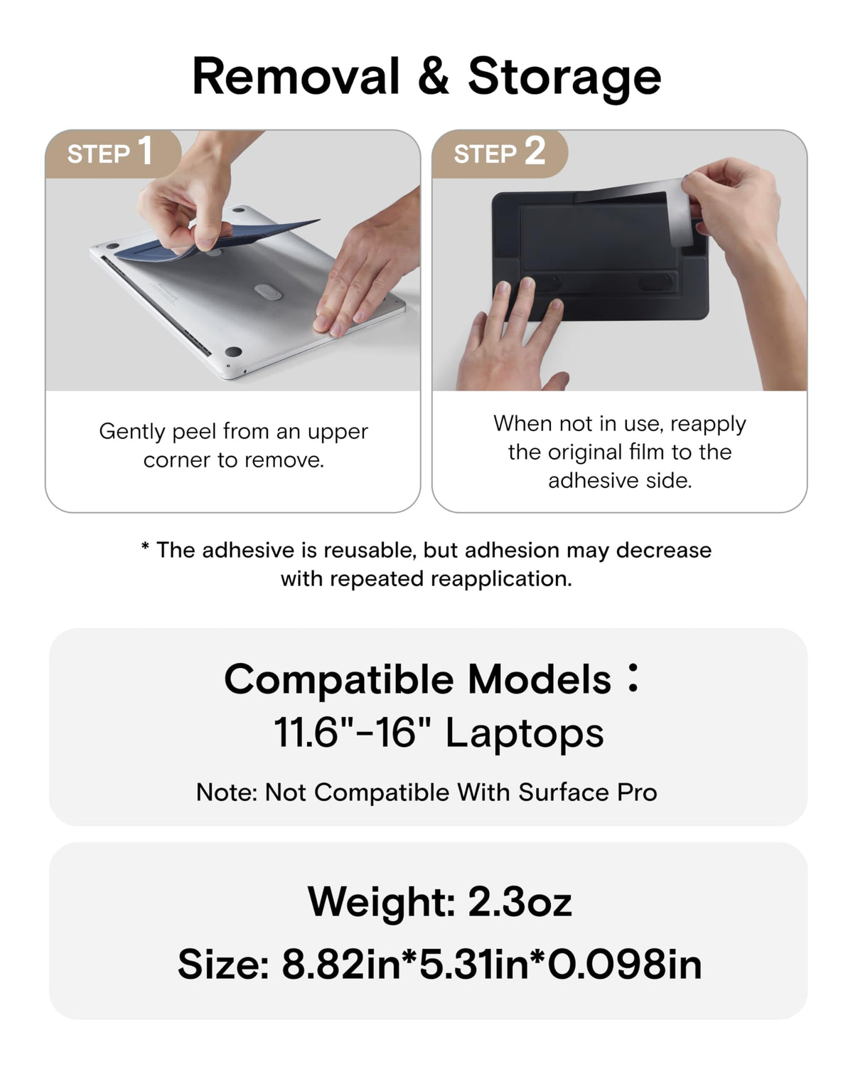 MOFT compatibility fits 11 to 16 inch laptops for versatile use