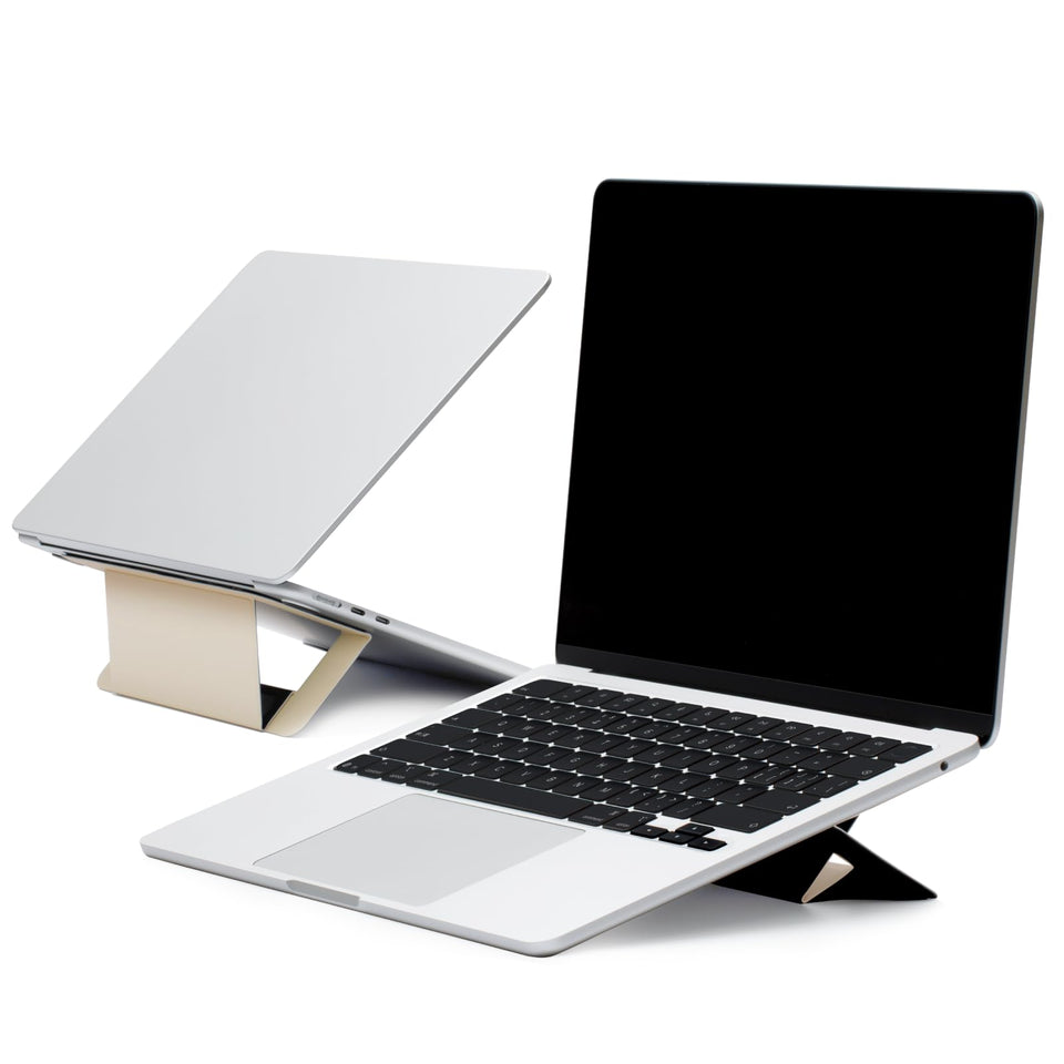 MOFT laptop stand with adhesive airflow helps keep your laptop cool during long sessions