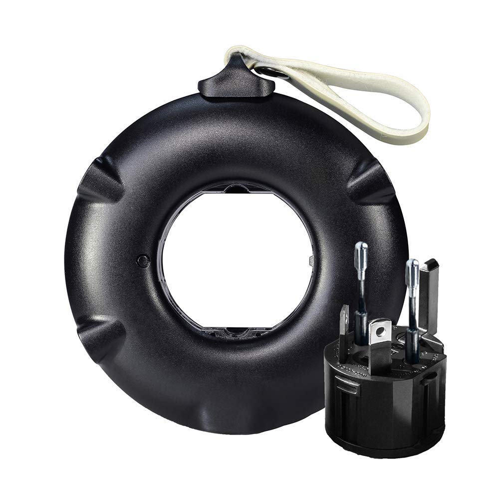 MOGICS Bagel front view showing circular power strip and multiple sockets for space-saving use