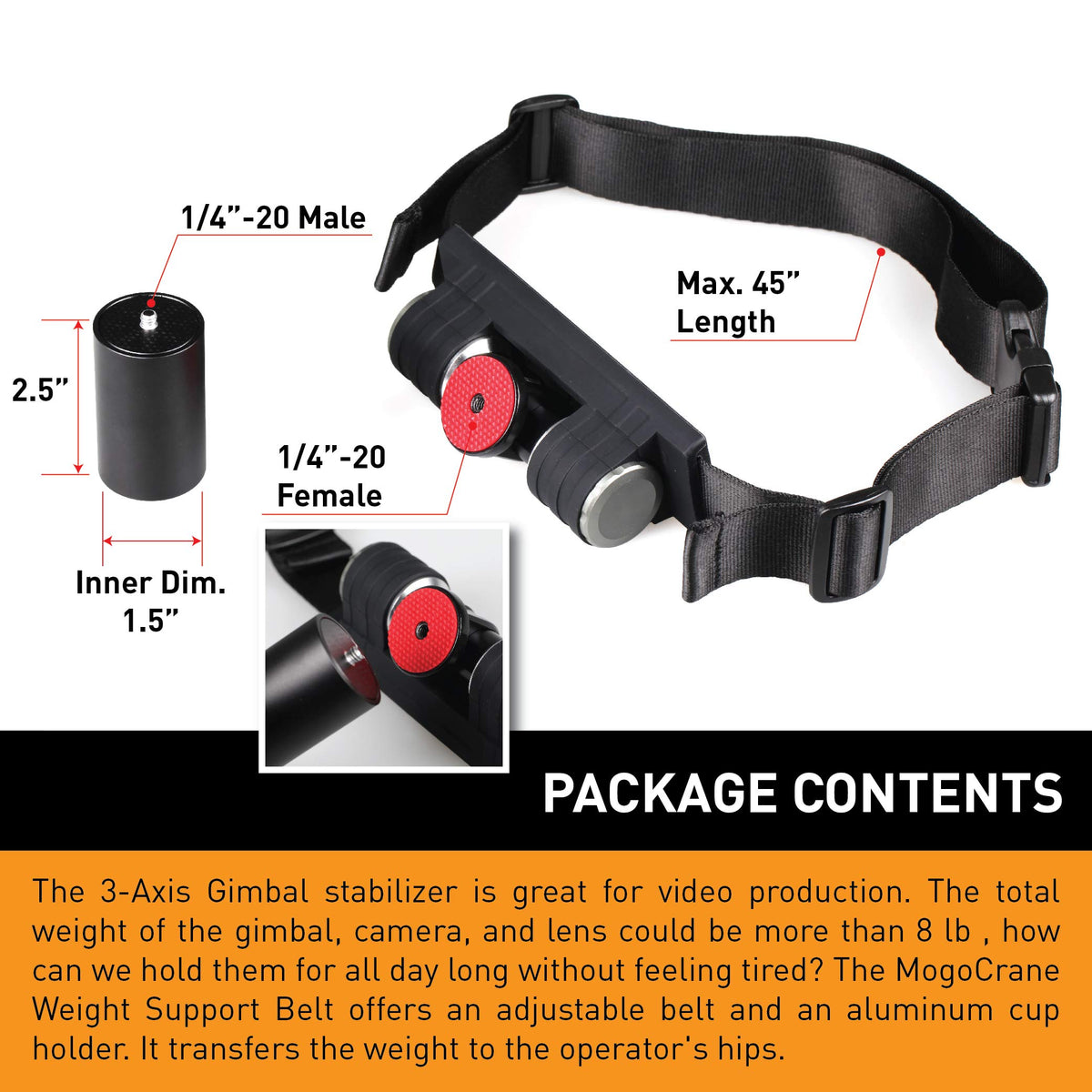 Mogopod adjustable strap and buckle detail for quick fit adjustments