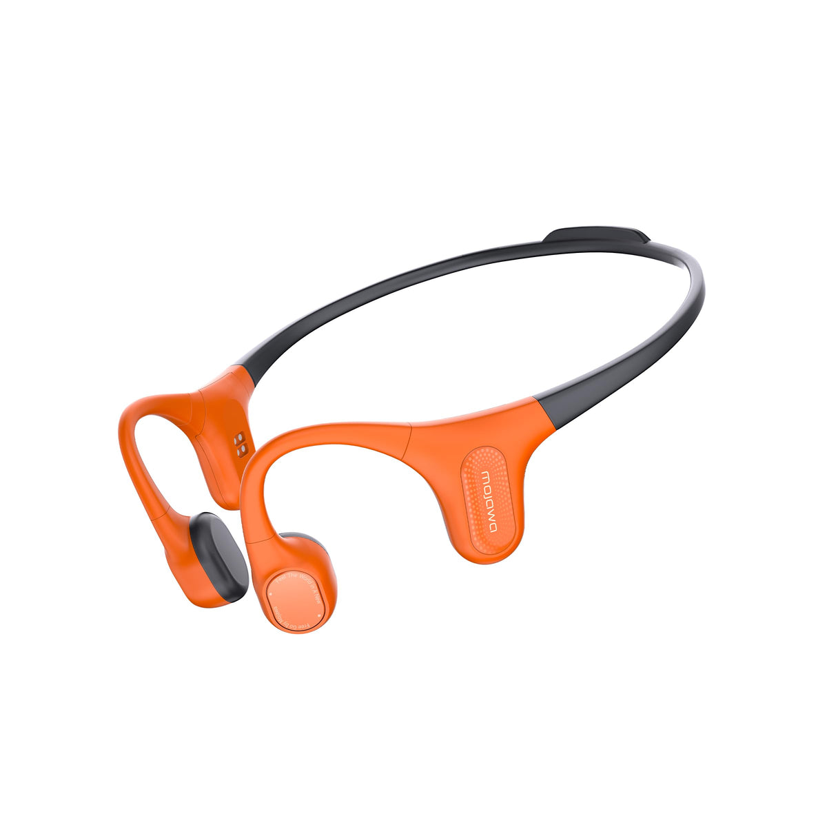 mojawa Aerra front view showing orange and black frame and secure fit benefit