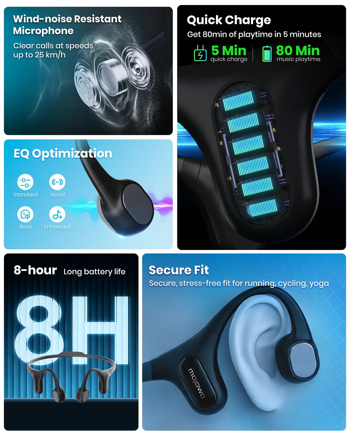 mojawa Run Plus New fast charging provides quick boosts between sessions.