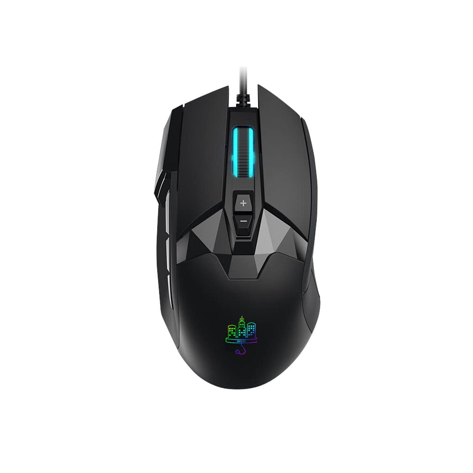MOJO Pro front view shows silent wired design for focused gaming