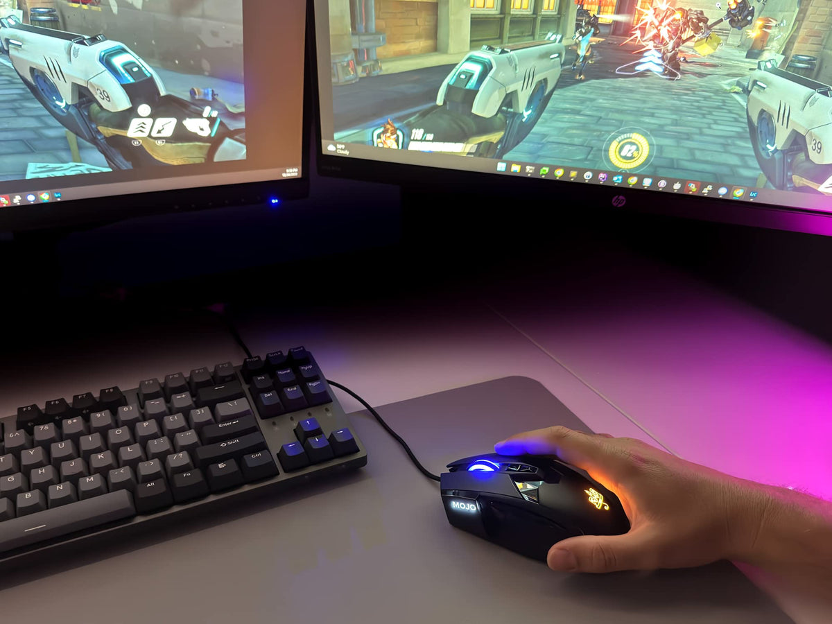 MOJO Pro side profile highlights ergonomic sculpt for comfortable sessions