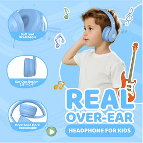 Mokata Bluetooth 5.4 wireless headphones blue with stable connectivity