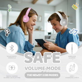 Mokata Kids Headphones with soft ear cushions offer comfortable daily listening