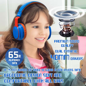 Mokata wireless Bluetooth headphones deliver clear stereo sound for classrooms.