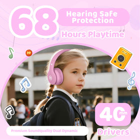 Mokata kids' headphones offer Bluetooth 5.4 wireless and wired mode