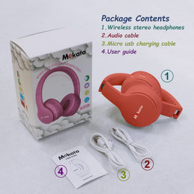 Mokata coral headphones offer up to 68 hours of playback.